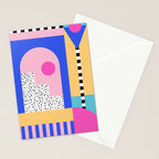 Memphis pattern 96 - 80s / 90s Retro Stationery Card Gallery Image 2