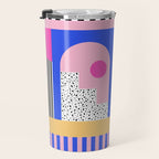 Memphis pattern 96 - 80s / 90s Retro Travel Mug Gallery Image 3