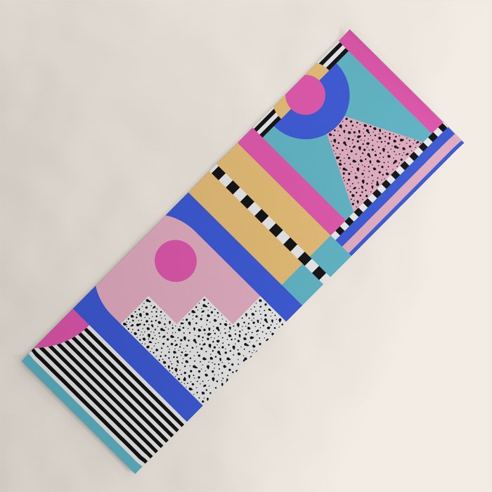 Memphis pattern 96 - 80s / 90s Retro Yoga Mat Gallery Image 1