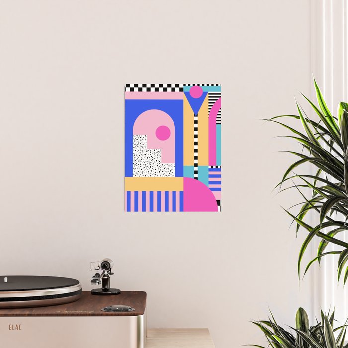 Memphis pattern 96 - 80s / 90s Retro Poster Gallery Image 2