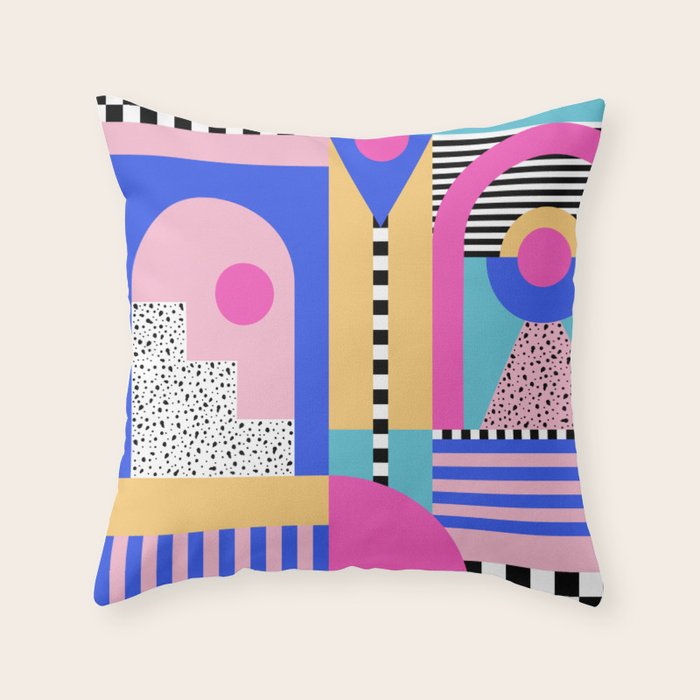 Memphis pattern 96 - 80s / 90s Retro Throw Pillow Gallery Image 6