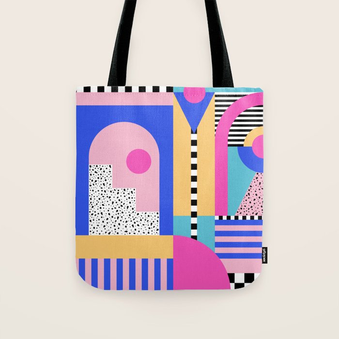 Memphis pattern 96 - 80s / 90s Retro Tote Bag Gallery Image 1