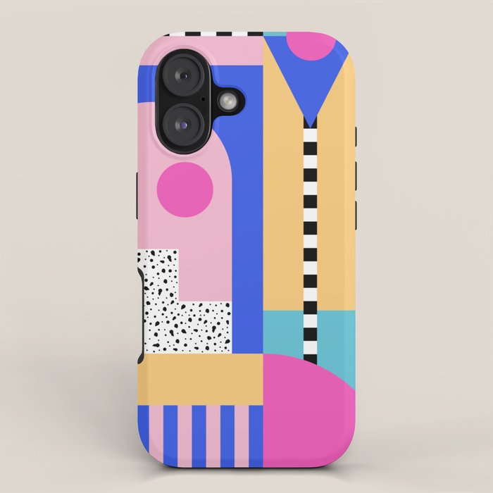 Memphis pattern 96 - 80s / 90s Retro iPhone Case Gallery Image 1