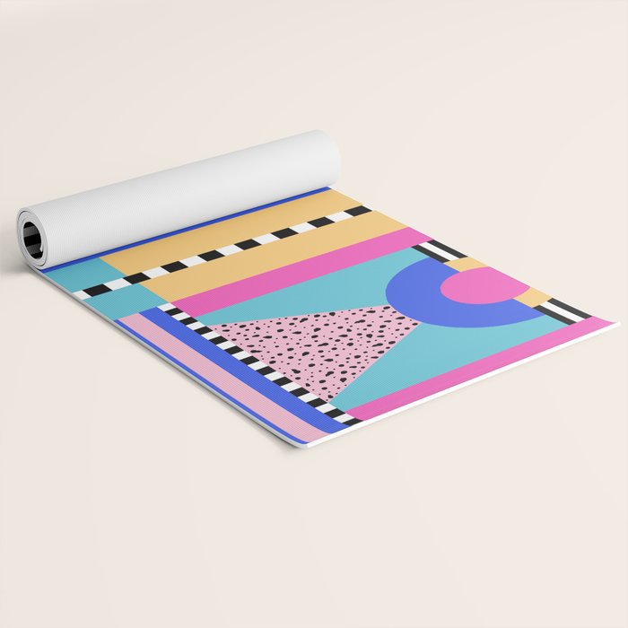Memphis pattern 96 - 80s / 90s Retro Yoga Mat Gallery Image 2