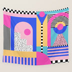 Memphis pattern 96 - 80s / 90s Retro Wall Tapestry Gallery Image 4