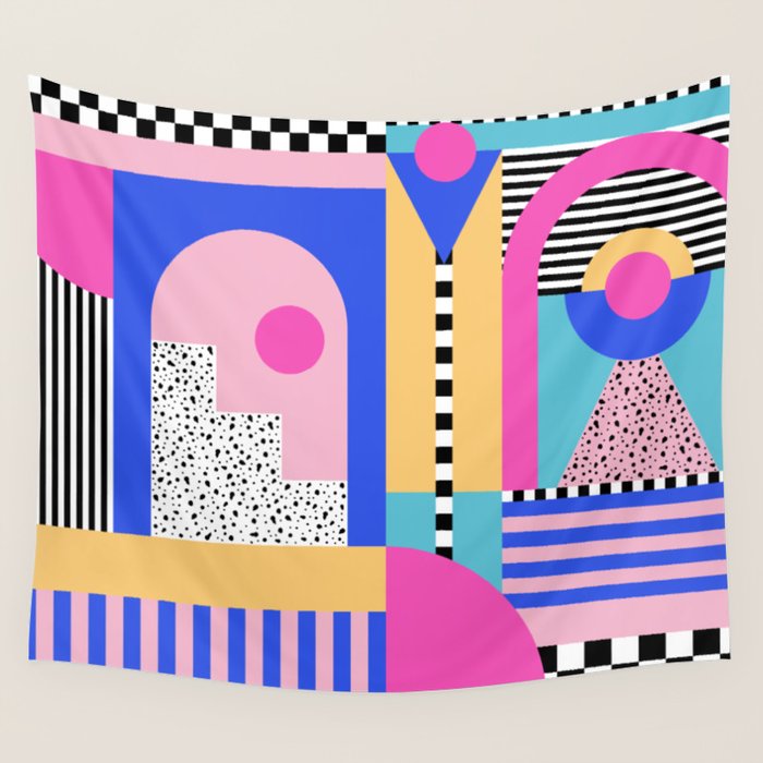 Memphis pattern 96 - 80s / 90s Retro Wall Tapestry Gallery Image 4