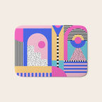 Memphis pattern 96 - 80s / 90s Retro Bath Mat Gallery Image 1