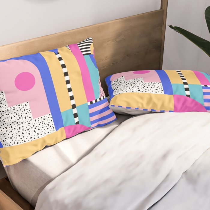 Memphis pattern 96 - 80s / 90s Retro Pillow Sham Gallery Image 2