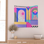 Memphis pattern 96 - 80s / 90s Retro Wall Tapestry Gallery Image 2