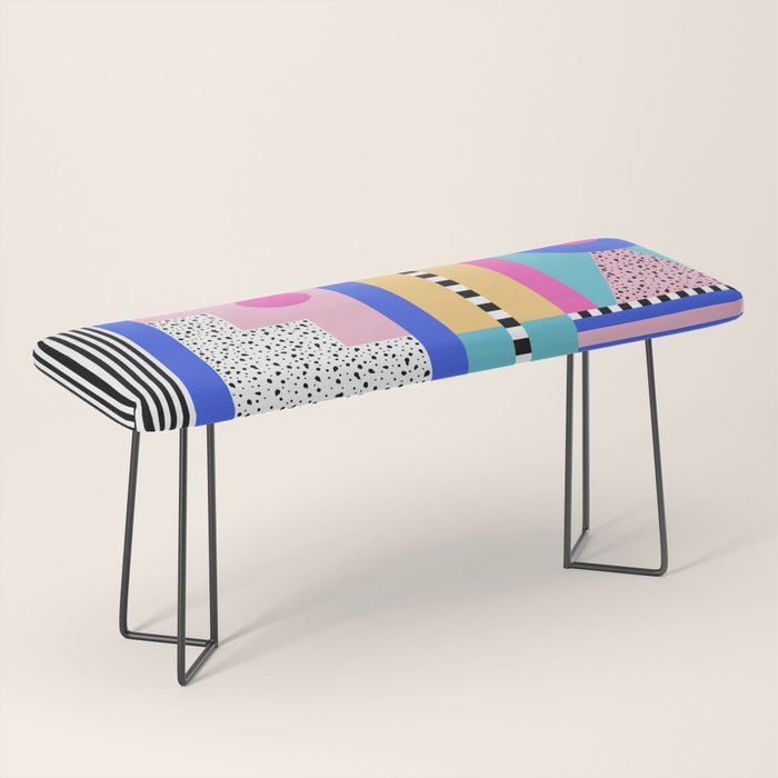 Memphis pattern 96 - 80s / 90s Retro Bench Gallery Image 1