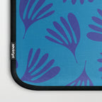Blue Toned Wispy Leaves Contemporary Abstract Pattern Laptop Sleeve Gallery Image 3