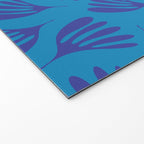 Blue Toned Wispy Leaves Contemporary Abstract Pattern Welcome Mat Gallery Image 2