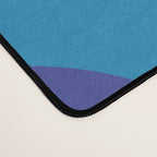Blue Toned Wispy Leaves Contemporary Abstract Pattern Desk Mat Gallery Image 4