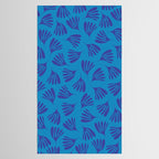 Blue Toned Wispy Leaves Contemporary Abstract Pattern Tablecloth Gallery Image 2