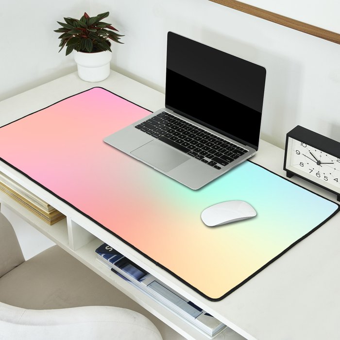 The optimistic  Rainbow Gradient Desk Mat Gallery Image 2