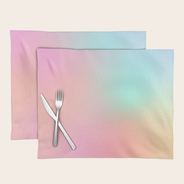The optimistic  Rainbow Gradient Placemat Gallery Image 1