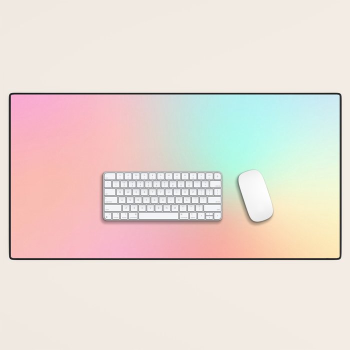 The optimistic  Rainbow Gradient Desk Mat Gallery Image 1