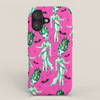 Bride of Frankenstein on Hot Pink iPhone Case Gallery Image 1