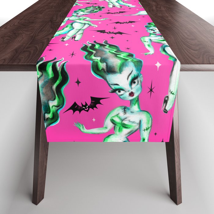 Bride Of Frankenstein On Hot Pink Table Runner Gallery Image 1