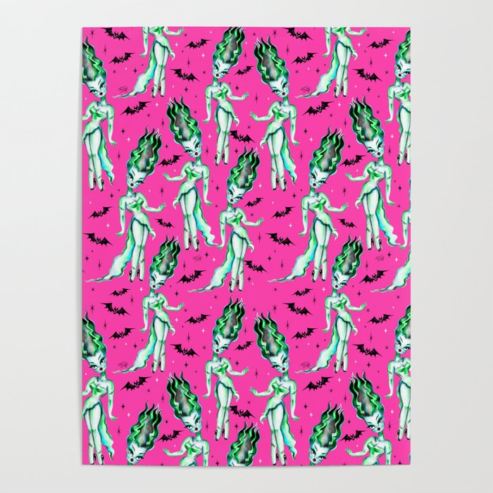 Bride of Frankenstein on Hot Pink Poster Gallery Image 4