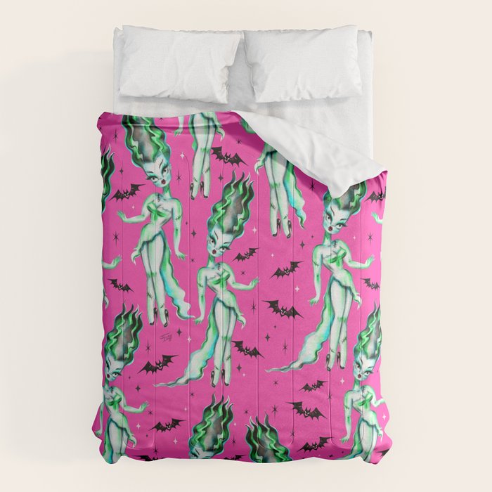 Bride of Frankenstein on Hot Pink Comforter Gallery Image 6