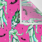 Bride of Frankenstein on Hot Pink Wall Tapestry Gallery Image 3