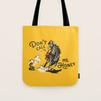 Don't Call Me Honey Retro Cowgirl On Horseback V.1 Tote Bag Gallery Image 1