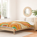 retro wave warm Duvet Cover Gallery Image 2