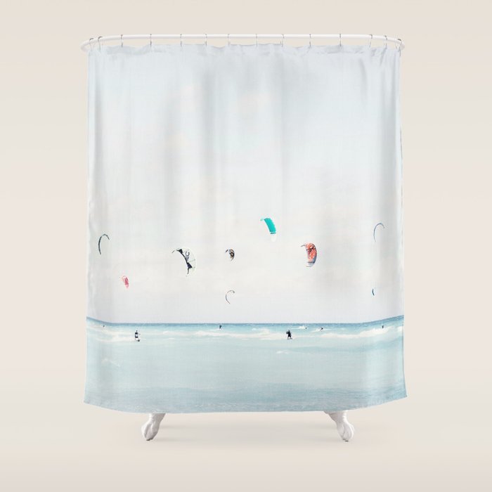Kite Surfing Shower Curtain Gallery Image 1