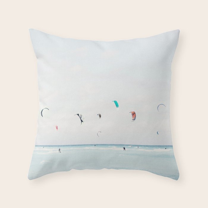 Kite Surfing Throw Pillow Gallery Image 6