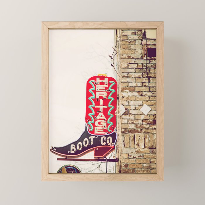 Downtown Austin Texas Neon Mini Art Print Gallery Image 1