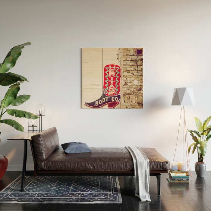 Downtown Austin Texas Neon Wood Wall Art Gallery Image 2
