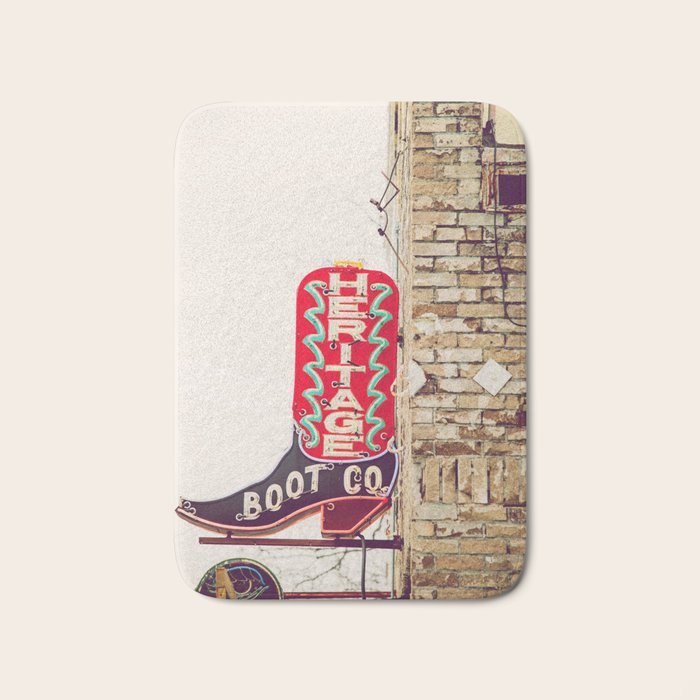 Downtown Austin Texas Neon Bath Mat Gallery Image 1
