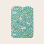 Spring Pattern of Bunnies with Turtles Bath Mat Gallery Image 1