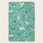 Spring Pattern of Bunnies with Turtles Cutting Board Gallery Image 1