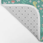 Spring Pattern of Bunnies with Turtles Bath Mat Gallery Image 2