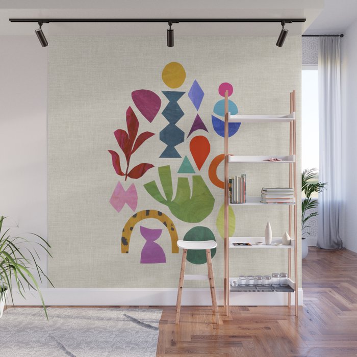 Green Flower Wall Mural Gallery Image 1