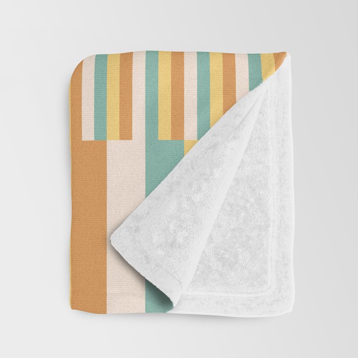 Mixed Stripes Pattern VII Retro Summer Throw Blanket Gallery Image 3
