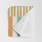Mixed Stripes Pattern VII Retro Summer Throw Blanket Gallery Image 3