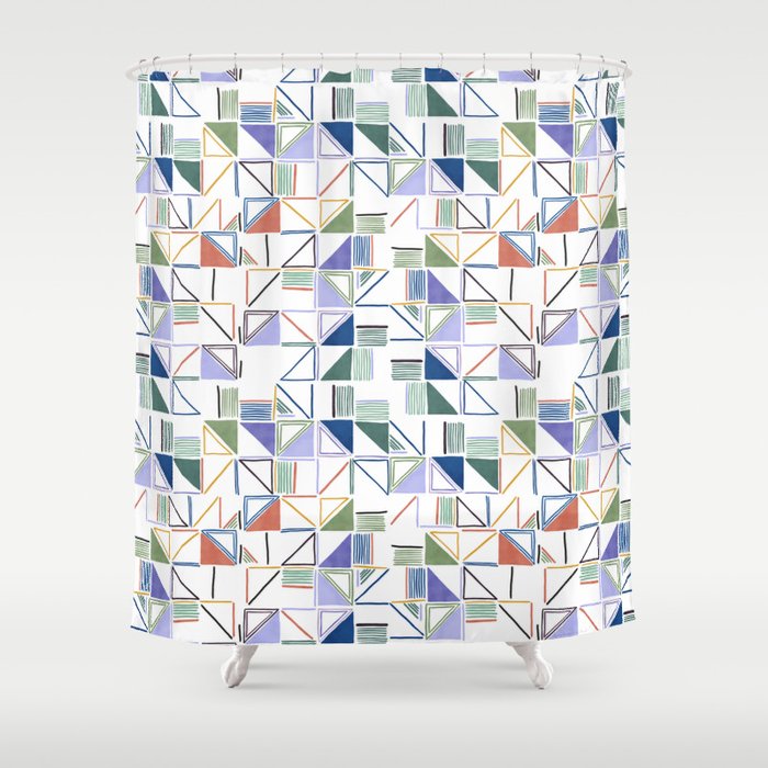 Abstract forms of lines 77G Shower Curtain Gallery Image 1