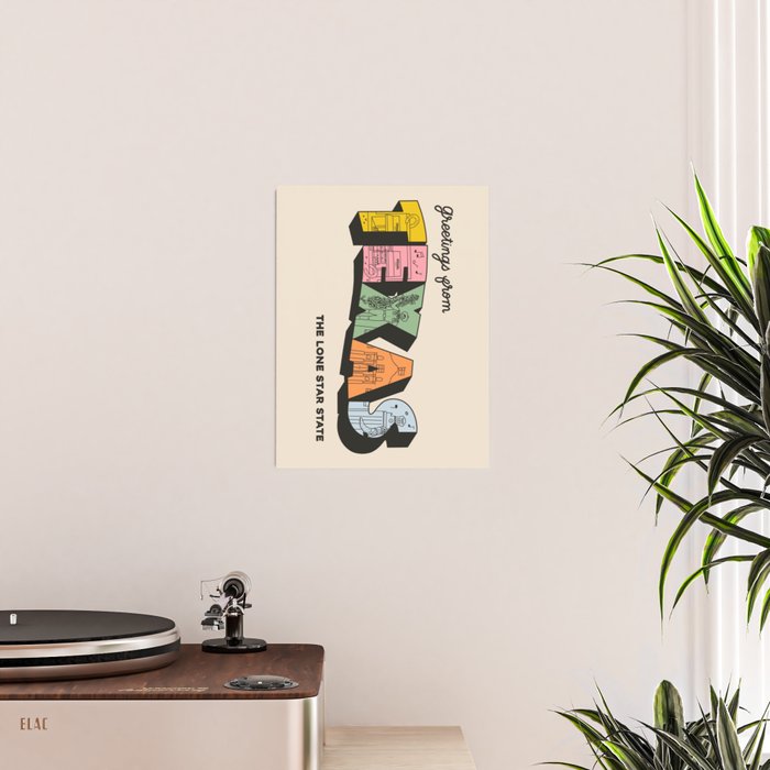 Greetings From Texas - Beige Poster Gallery Image 2