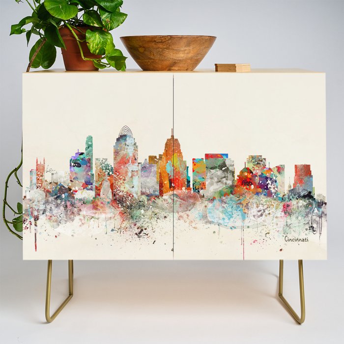 cincinnati ohio skyline Credenza Gallery Image 1