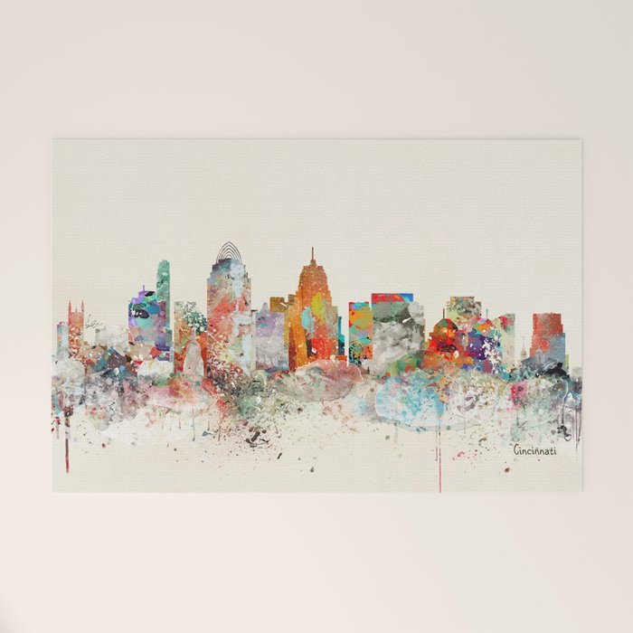 cincinnati ohio skyline Welcome Mat Gallery Image 1