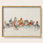 cincinnati ohio skyline Serving Tray Gallery Image 1