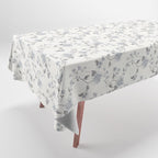 Vintage Floral - Grey Blue Tablecloth Gallery Image 1