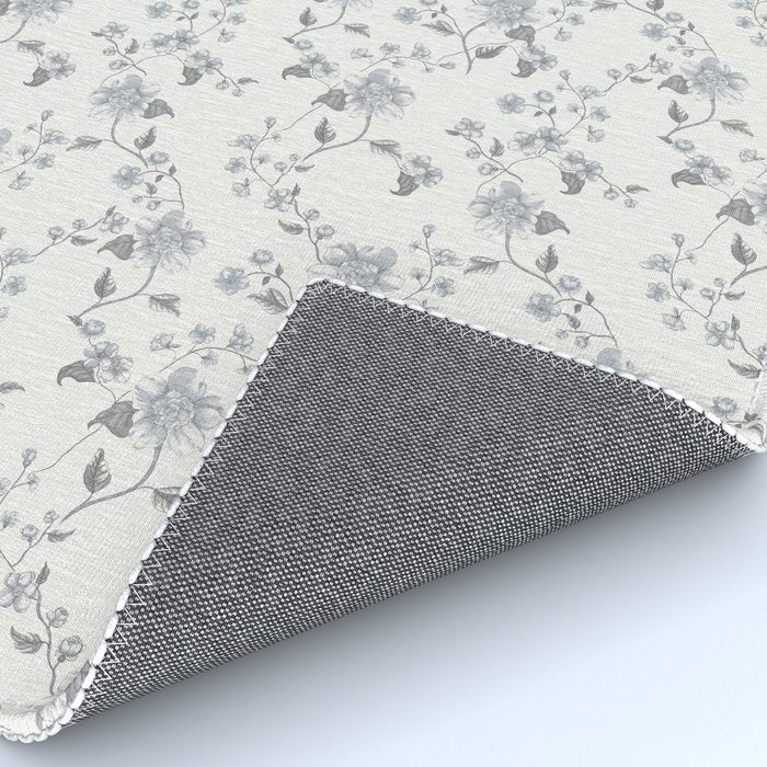 Vintage Floral - Grey Blue Rug Gallery Image 4