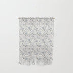 Vintage Floral - Grey Blue Wall Hanging Gallery Image 1