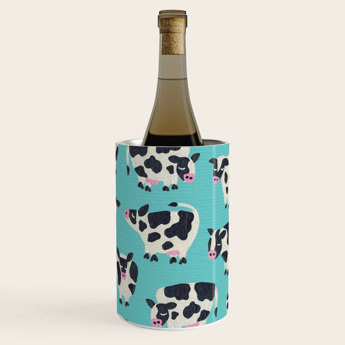 Cow Collection - Turquoise Wine Chiller Gallery Image 1
