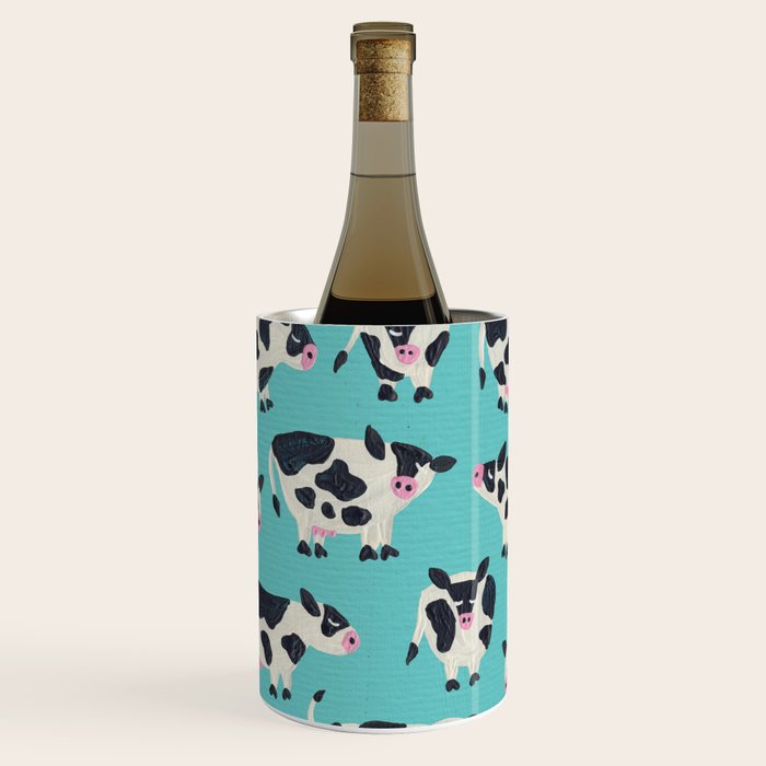 Cow Collection - Turquoise Wine Chiller Gallery Image 2