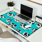 Cow Collection - Turquoise Desk Mat Gallery Image 2